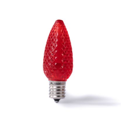 Picture of C9 LED Bulb - Red Transparent