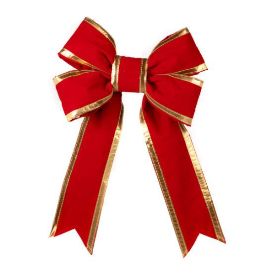 Picture of 12" Red Bow with Gold Trim