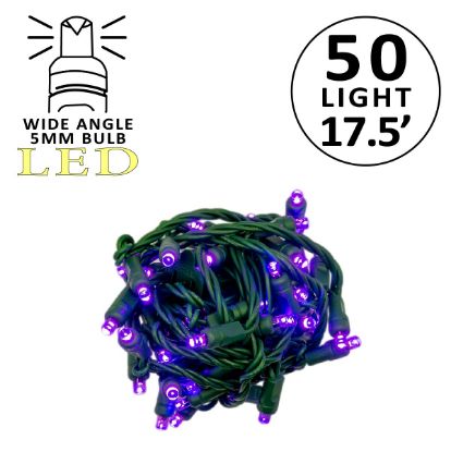 Picture of 5MM 50L 4" Spacing LED Purple Gr Cord