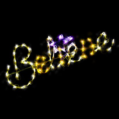 Picture of Sign LED Script Believe 32"