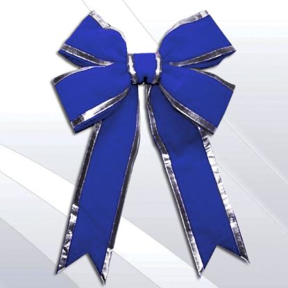 Picture of 36" Blue Bow with Silver Trim  