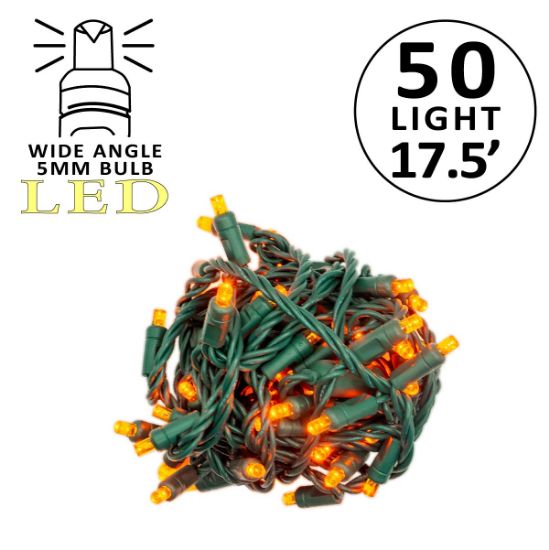 Picture of 5MM 50L 4" Spacing LED Orange Gr Cord