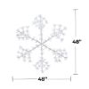 Picture of LED Sparkler Snowflake Pure White w/White Metal Frame 48"