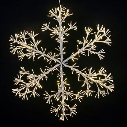 Picture of LED Sparkler Snowflake Classic White w/White Metal Frame 36"