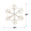 Picture of LED Sparkler Snowflake Classic White w/White Metal Frame 36"