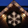 Picture of LED Sparkler Snowflake Classic White w/White Metal Frame 60"