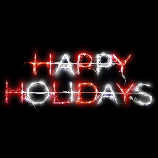 Picture of Sign LED Happy Holidays 43"