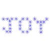 Picture of Sign Dynamic RGBWW LED Snowflake Joy 72"