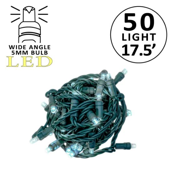 Picture of 5MM 50L 4" Spacing LED Cool Pure White Gr Cord