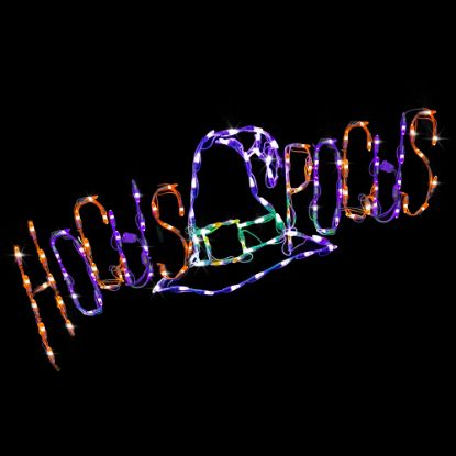 Picture of Halloween Sign LED Hocus Pocus Witches Hat 44"