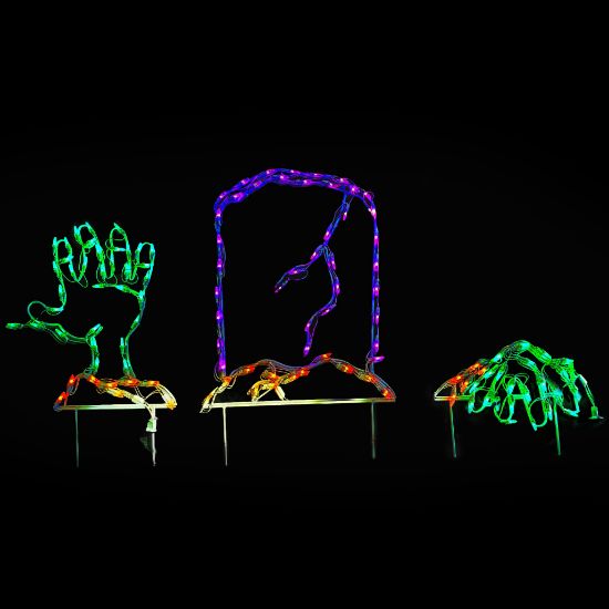 Picture of Halloween LED Tombstone and Hand 60"