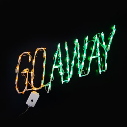 Picture of Halloween Sign LED Go AWAY 29"