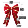 Picture of 12" Red Bow w/Gold Center Stripe