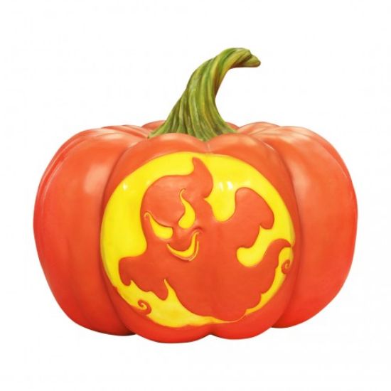 Picture of Reinforced Fiberglass Halloween Pumpkin with Light Ghost