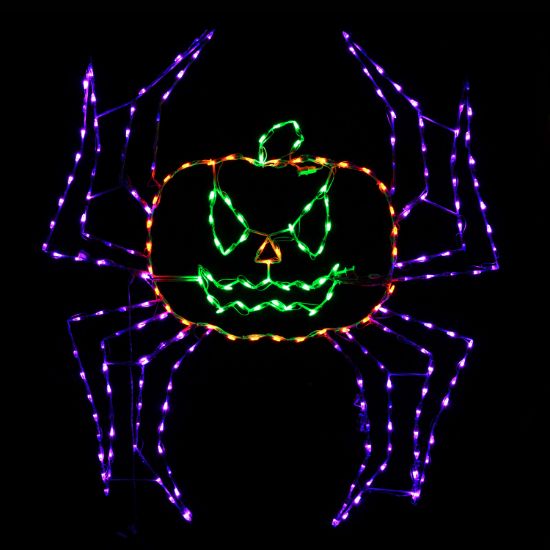 Picture of Halloween LED Animated Spider Pumpkin 60 in