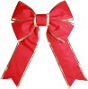 Picture of 12" Red Canvas Bow with Gold Trim