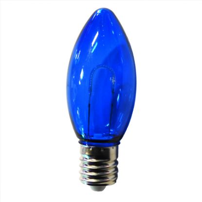 Picture of C9 LED U Filament Clear Bulbs Blue Transparent - Pack of 25