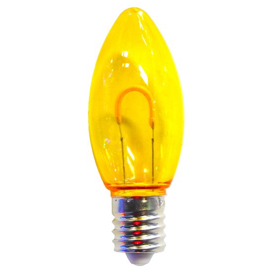 Picture of C9 LED U Filament Clear Bulbs Yellow Transparent - Pack of 25