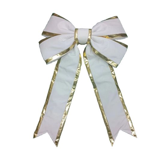 Picture of 36" Ivory Canvas Bow with Gold Trim 