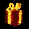 Picture of 18" Nylon Red Gift Box w/Gold Lighted Bow