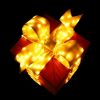 Picture of 18" Nylon Red Gift Box w/Gold Lighted Bow