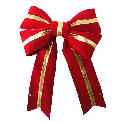 Picture of 18" Red Bow w/Gold Center Stripe