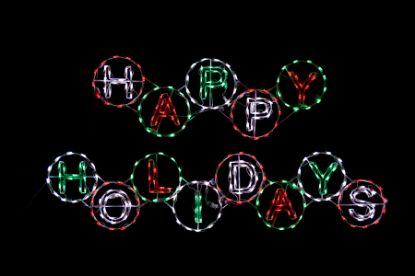 Picture of LED Happy Holiday Circular Sign