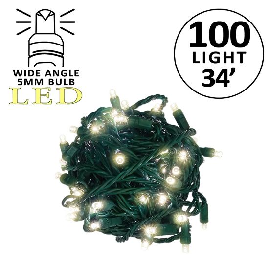 Picture of 5MM 100L Utility Grade 4" Spacing LED Classic White Gr Cord