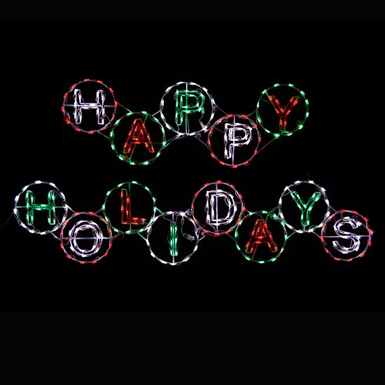 Picture of LED Happy Holiday Circular Sign