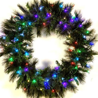 Picture of 36" Dynamic RGB Wreath, lighter tip count