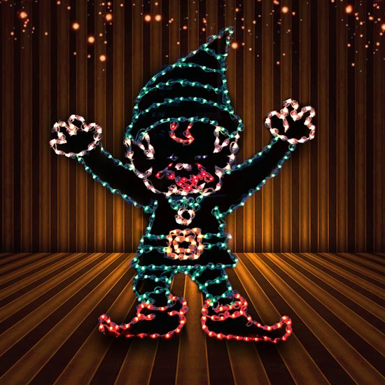 60 Lighted Elf With Hands Up On Sale Was 265 50 Holidynamics