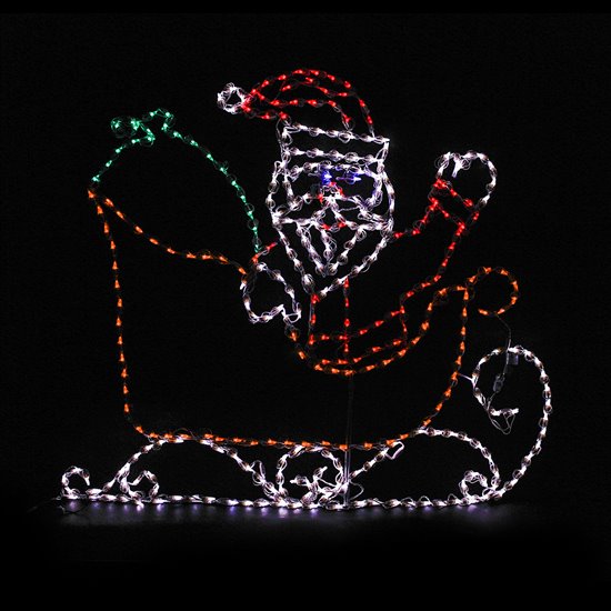 Santa in Sleigh LED 55